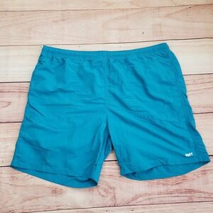 Obey Shorts Mens 2XL Blue Nylon Casual Swim Trunks Elastic Waist Lightweight XXL